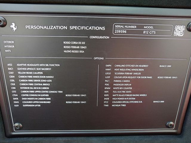 FERRARI FERRARI 812 GTS 2021