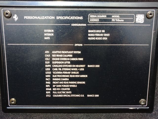 FERRARI FERRARI F8 Tributo 2020