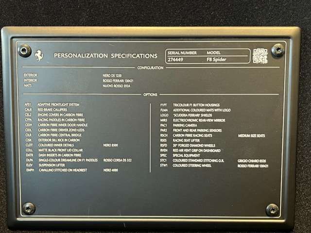 FERRARI FERRARI F8 Spider 2022