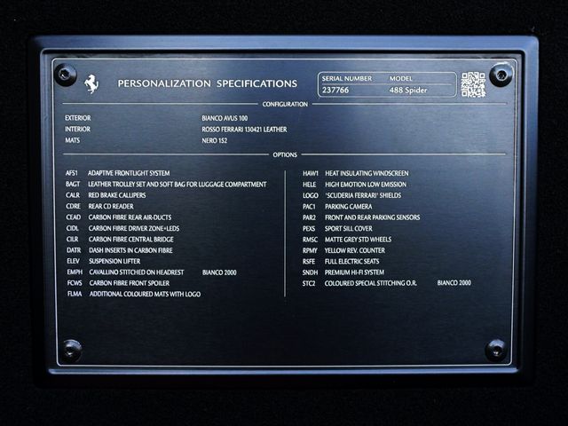 FERRARI FERRARI 488SPIDER 2018