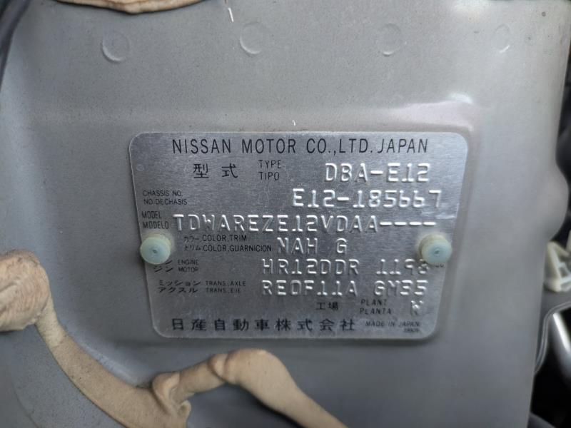 NISSAN NOTE 2013/12