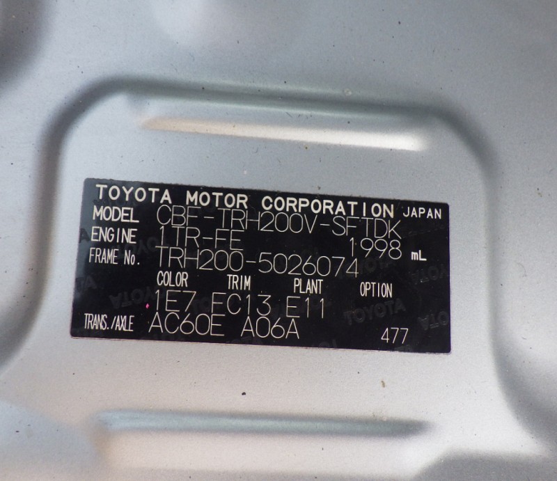 TOYOTA HIACE 2015/12